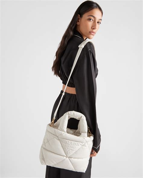 White Padded nappa tote bag 